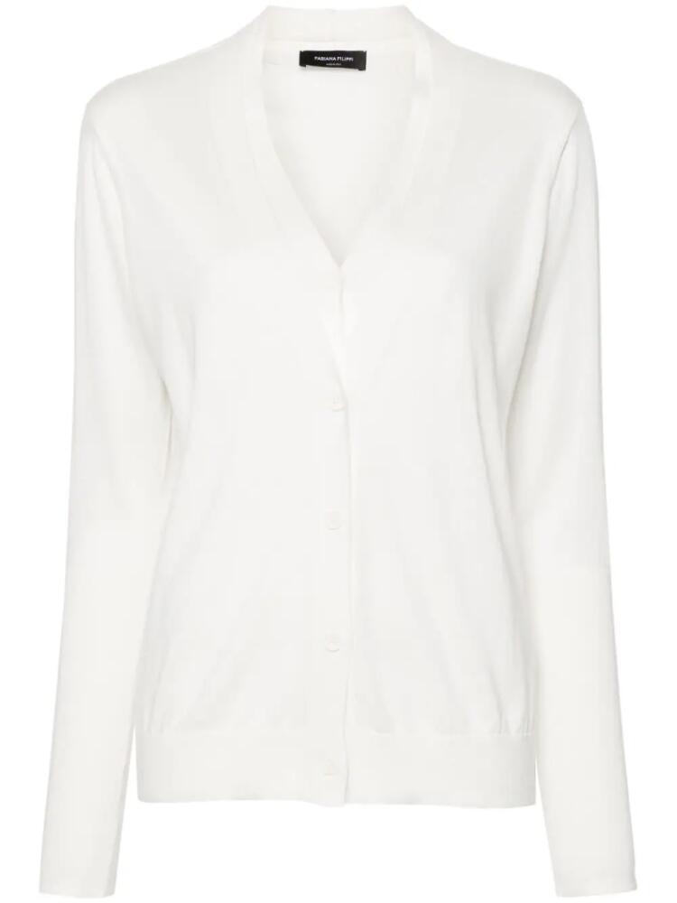 Fabiana Filippi layered fine-knit cardigan - White Cover