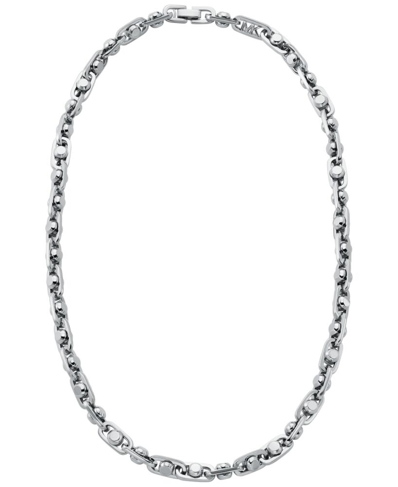 Michael Kors Gold-Tone or Silver-Tone Astor Link Chain Necklace - Silver Cover