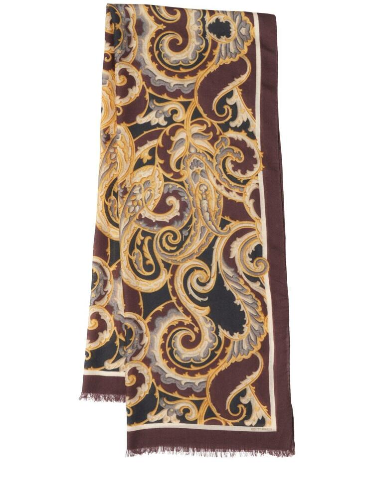 ETRO Boheme Printed Wool Blend Scarf Cover