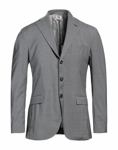 Luigi Borrelli Napoli Man Blazer Grey Virgin Wool Cover