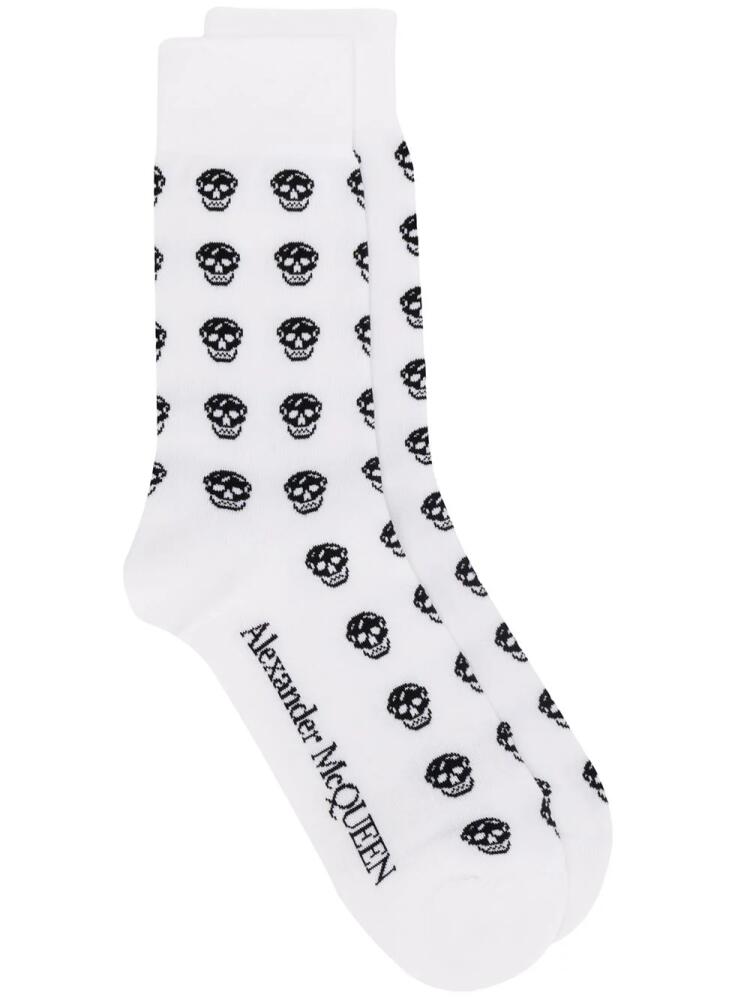 Alexander McQueen Skull socks - White Cover