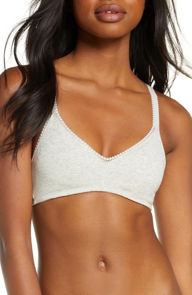 On Gossamer Stretch Cotton Bralette in Heather Gray Cover