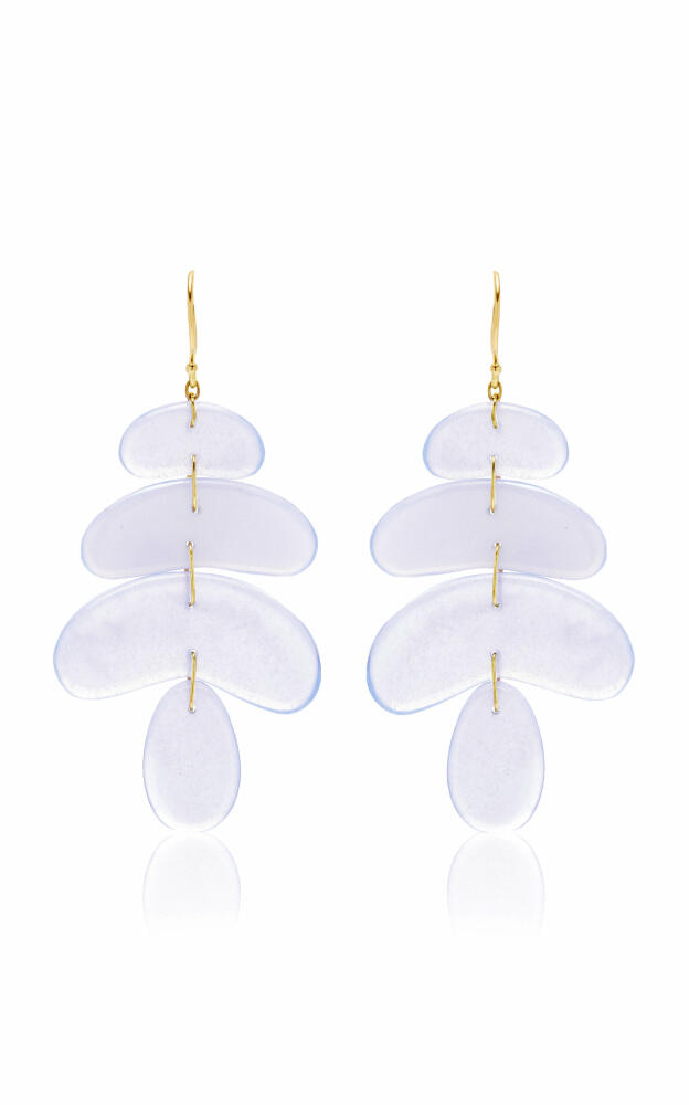 Ten Thousand Things - Small Totem 18K Yellow Gold Chalcedony Earrings - White - Gifts For Her Cover