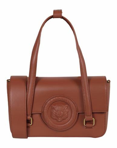 Just Cavalli Monochromatic Logo Small Shoulder Bag Woman Shoulder bag Brown Polyester Cover