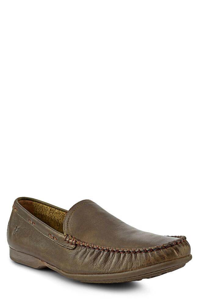 Frye Lewis Venetian Loafer in Olive Avalon Cover