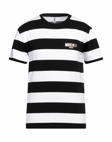 Moschino Man T-shirt Black Cotton, Elastane Cover