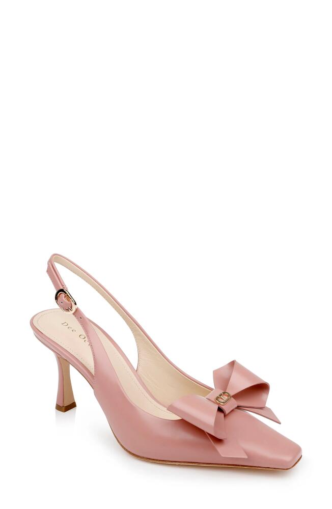 Dee Ocleppo Coronado Slingback Pump in Blush Leather Cover