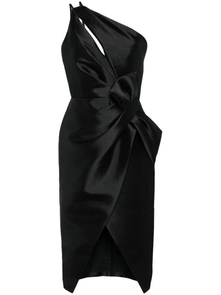 Amsale bow Mikado dress - Black Cover