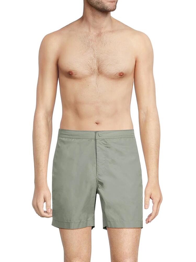 Onia Men's Solid Swim Shorts - Sage Cover