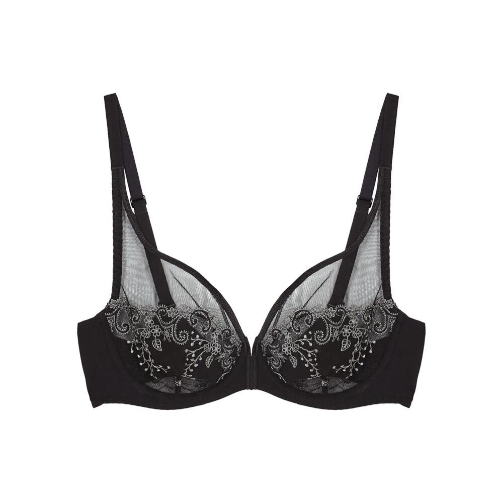 Simone PÉRÈLE Delice Embroidered Underwired bra - Black Cover