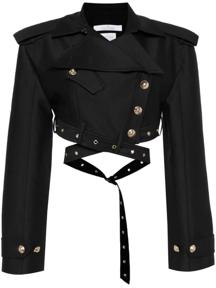 Rokh belted cropped jacket - Black Cover