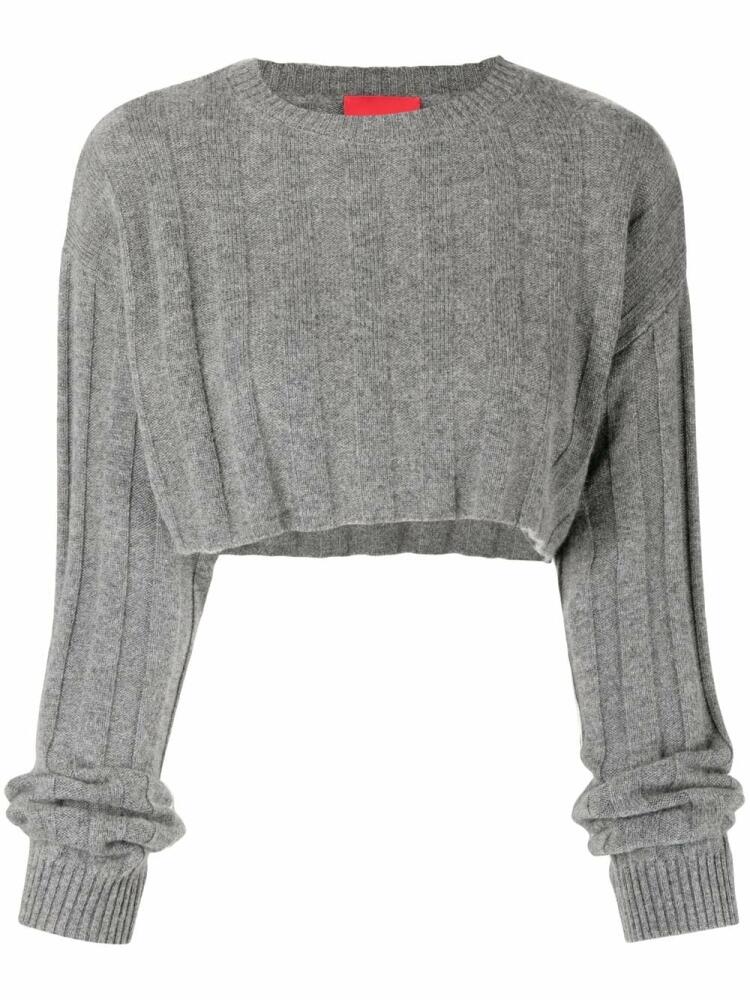 Cashmere In Love Remy cropped knit top - Grey Cover