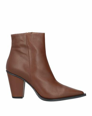 Albano Woman Ankle boots Brown Calfskin Cover