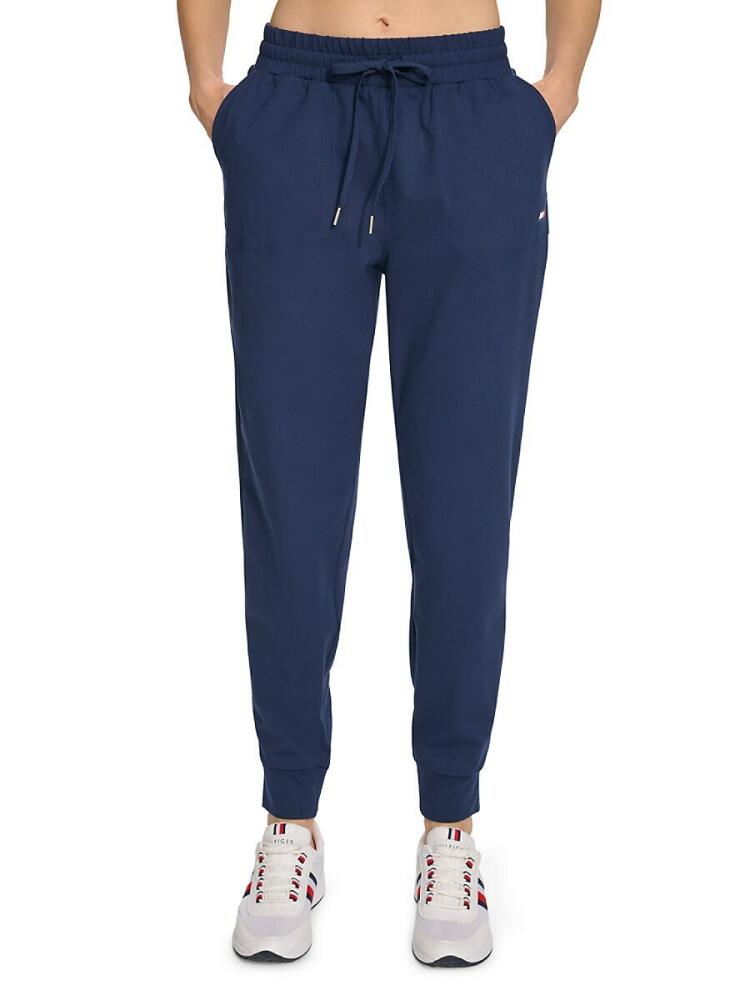 Tommy Hilfiger High Rise Drawstring Sweatpants - Navy Cover