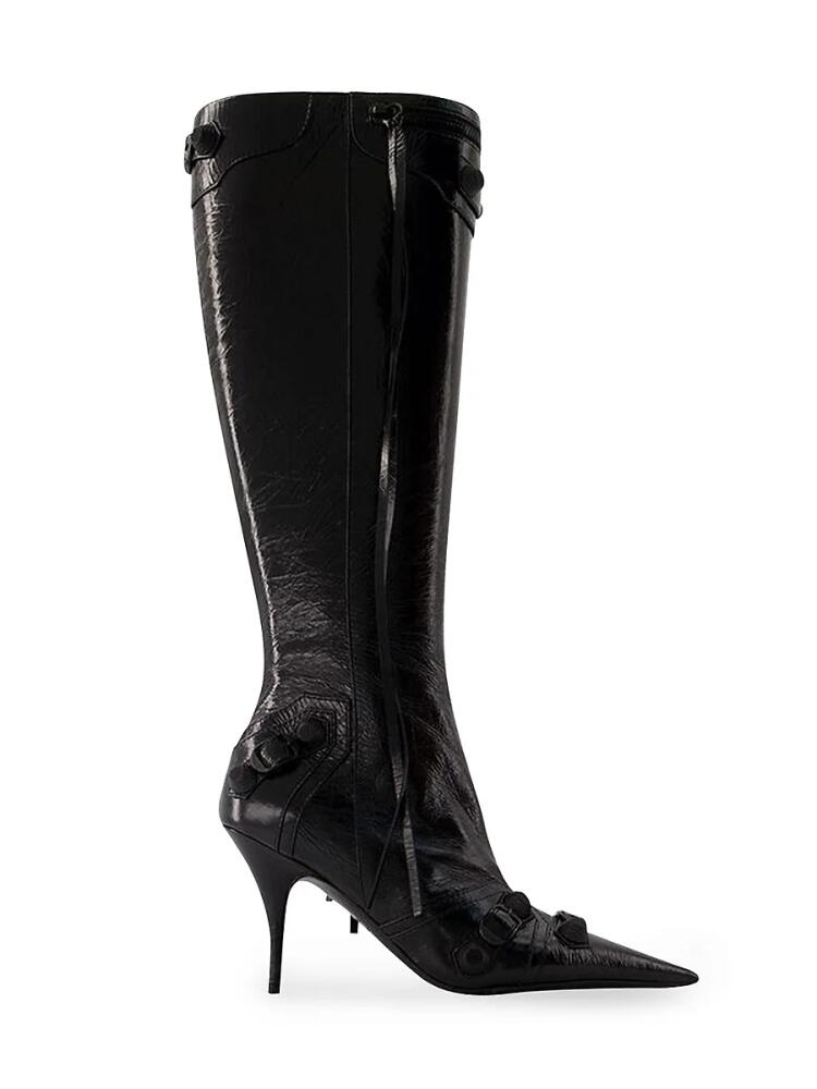 Women's Cagole H90 Boots - Balenciaga - Leather - Black Boots - Black Cover