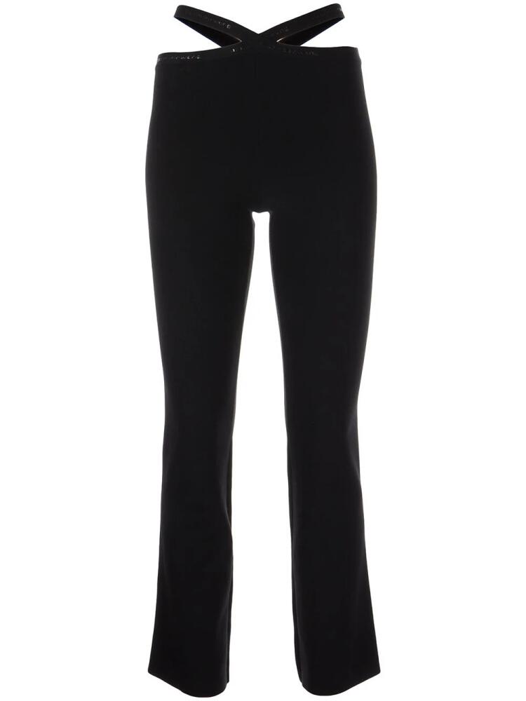 Alexander Wang criss-cross logo-trim leggings - Black Cover