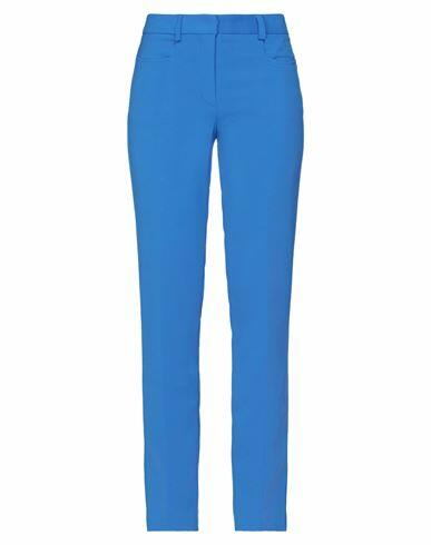 Cristinaeffe Woman Pants Bright blue Polyester, Viscose, Elastane Cover