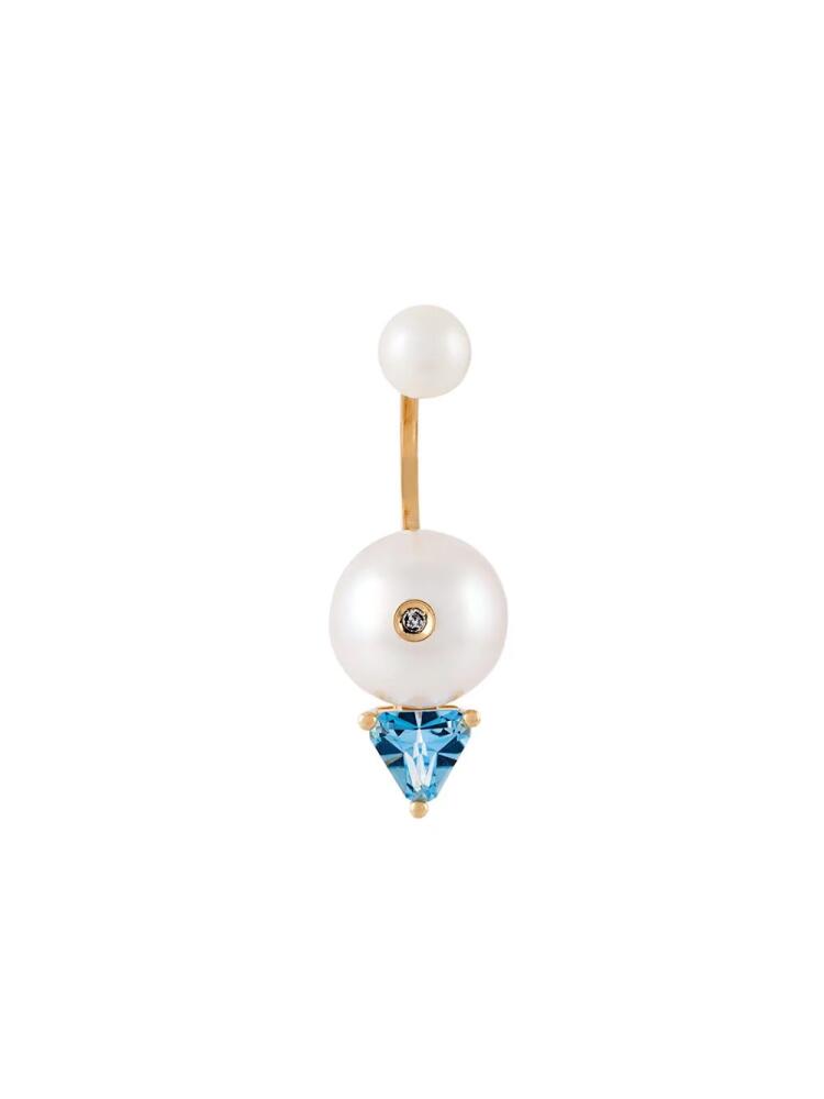 Delfina Delettrez 'Trillion' diamond earring - White Cover