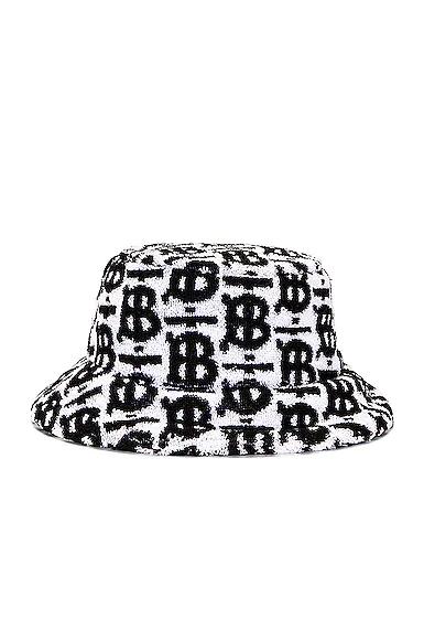 Burberry Towel Bucket Hat in Black,White Cover