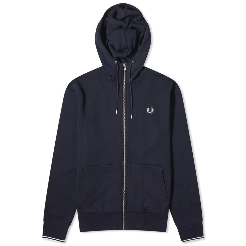 Fred Perry Men's Zip Hoodie in Navy Cover