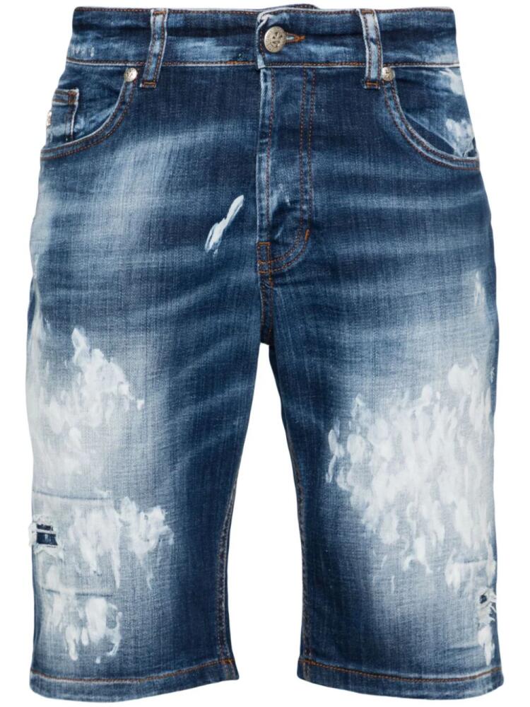 John Richmond distressed denim shorts - Blue Cover