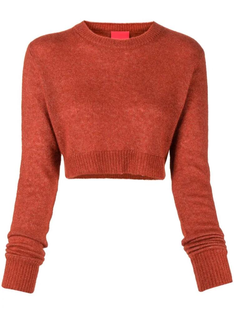 Cashmere In Love Como cropped cashmere jumper - Red Cover