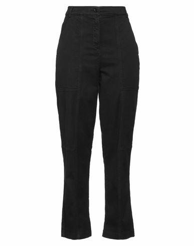 Aspesi Woman Pants Black Cotton, Elastane Cover