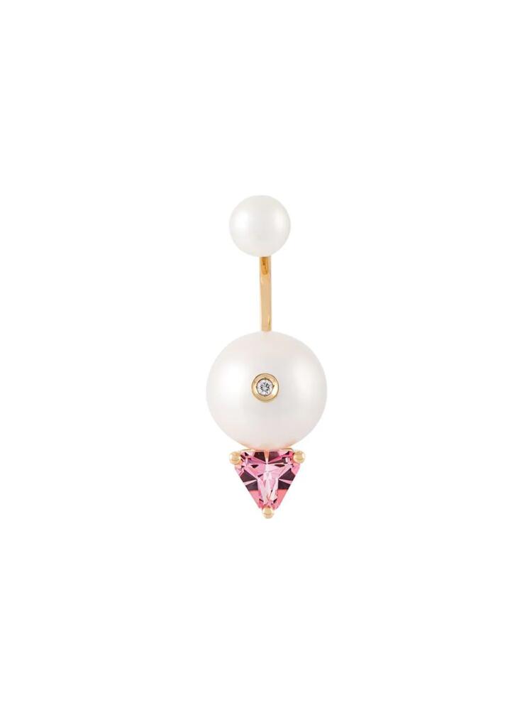 Delfina Delettrez 'Trillion' diamond earring - White Cover