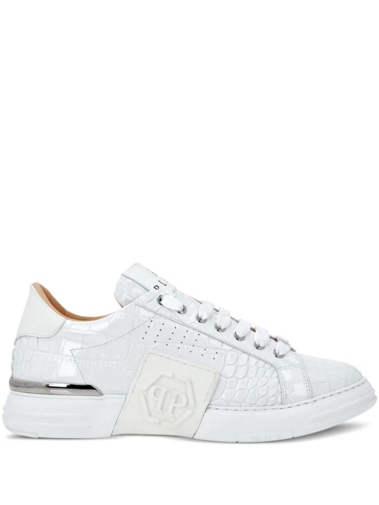 Philipp Plein crocodile-print sneakers - White Cover