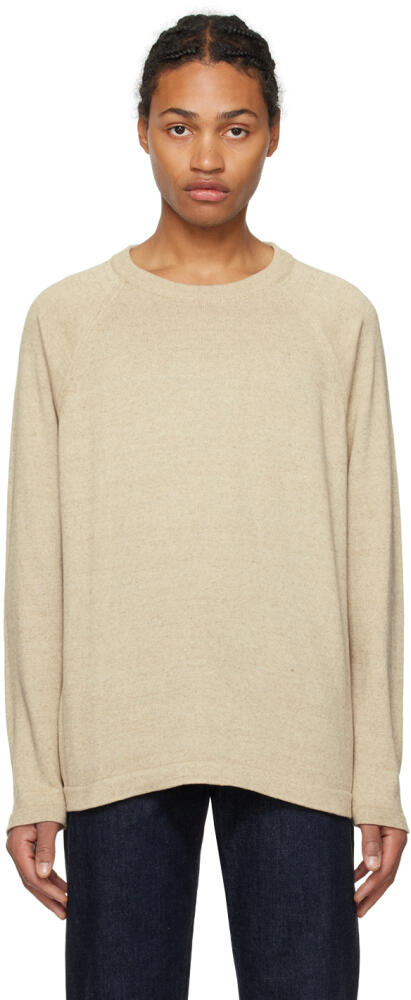 nanamica Beige Crewneck Sweater Cover