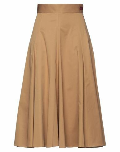 Dsquared2 Woman Midi skirt Camel Cotton, Elastane Cover