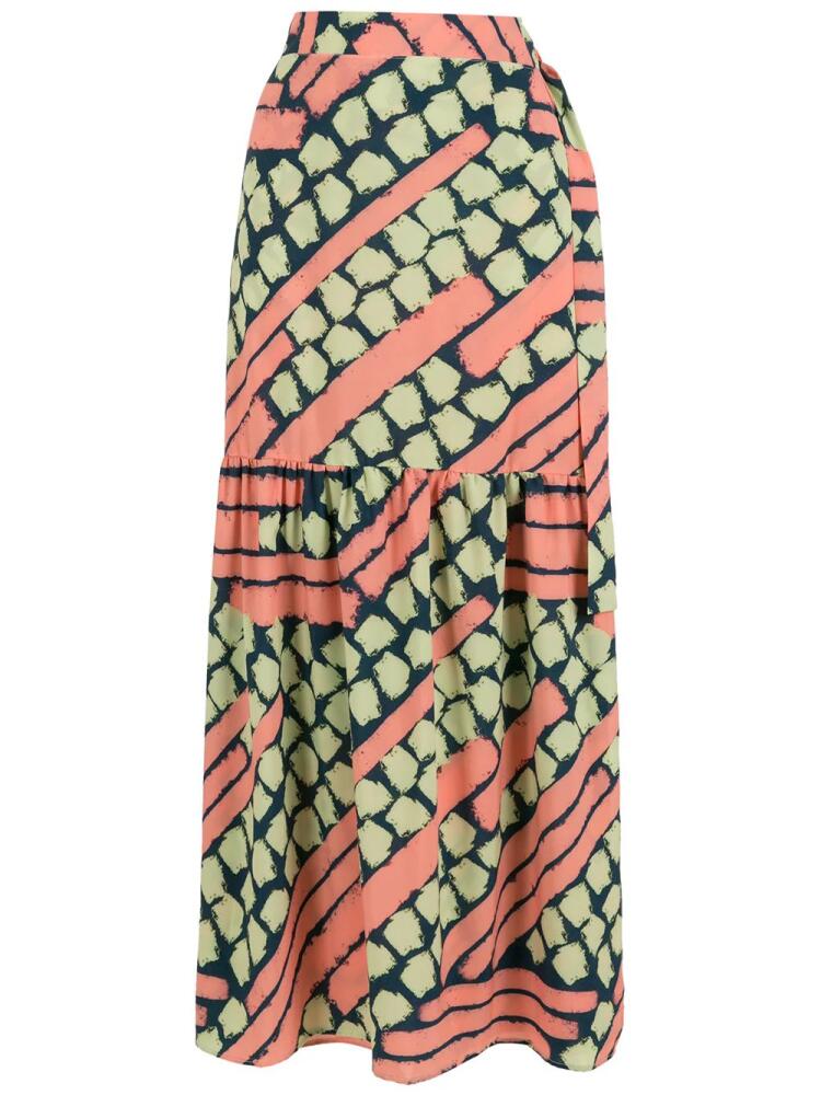 Brigitte abstract-pattern print maxi skirt - Multicolour Cover