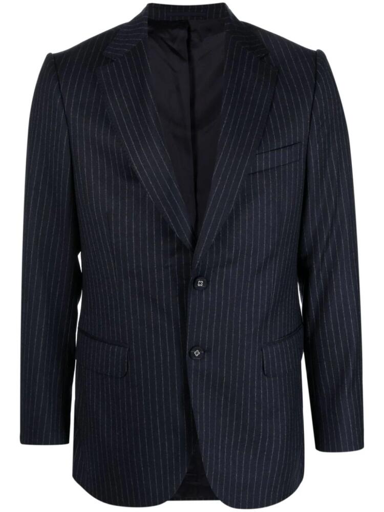 Officine Generale pinstriped wool single-breasted blazer - Blue Cover