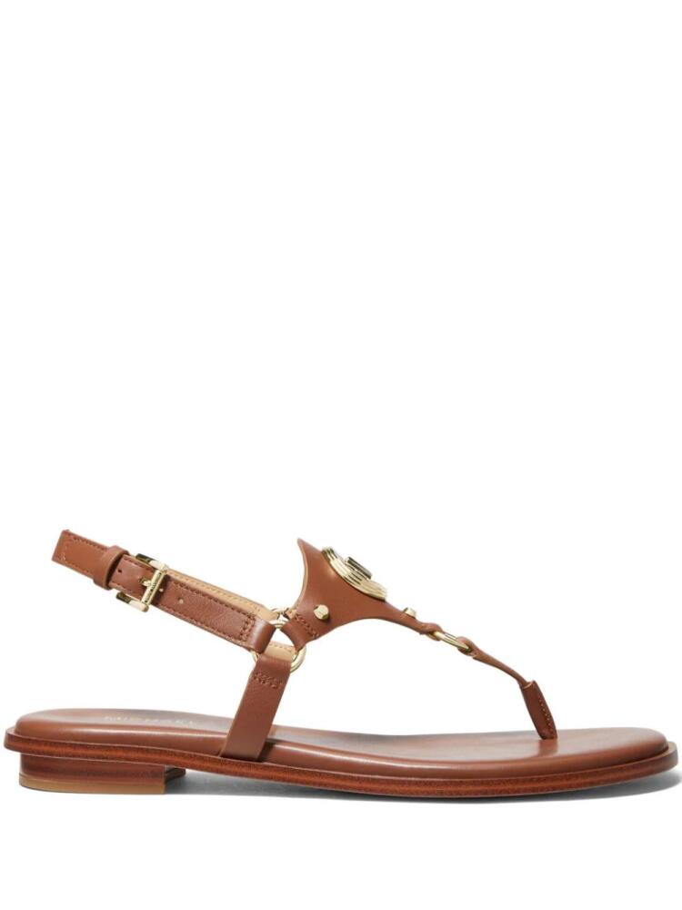 Michael Michael Kors Casey logo-plaque thong sandals - Brown Cover