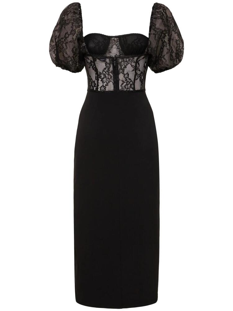 WEWOREWHAT Lace Midi Corset Dress Cover