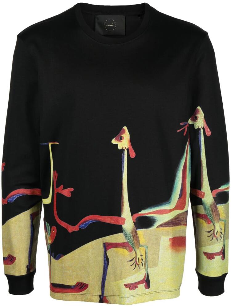 Limitato Joan Miró-print cotton sweatshirt - Black Cover