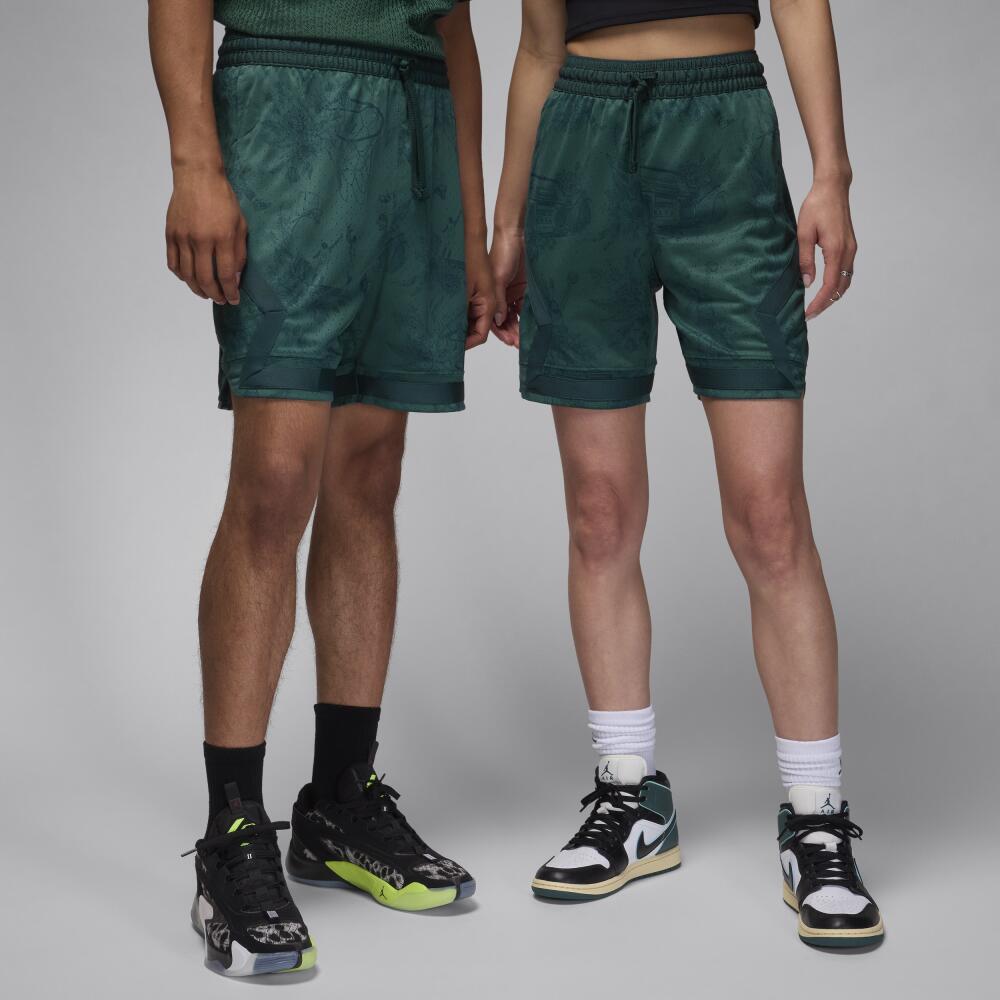 Men's Jordan Sport Dri-FIT Printed Diamond Shorts in Green Cover