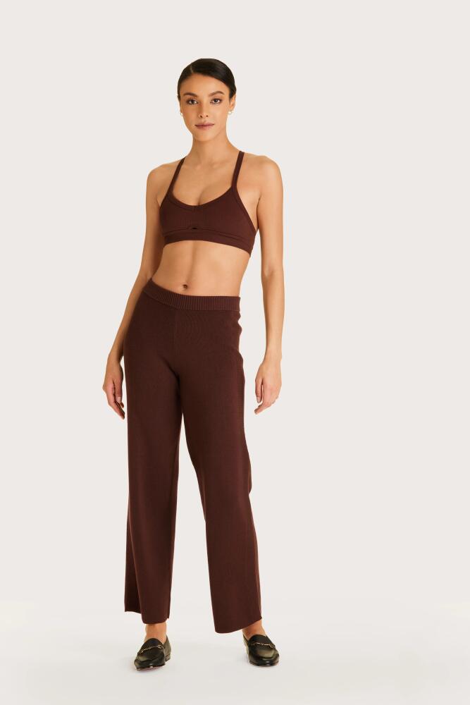 ALALA Spencer Knit Trouser in Coffee Cover