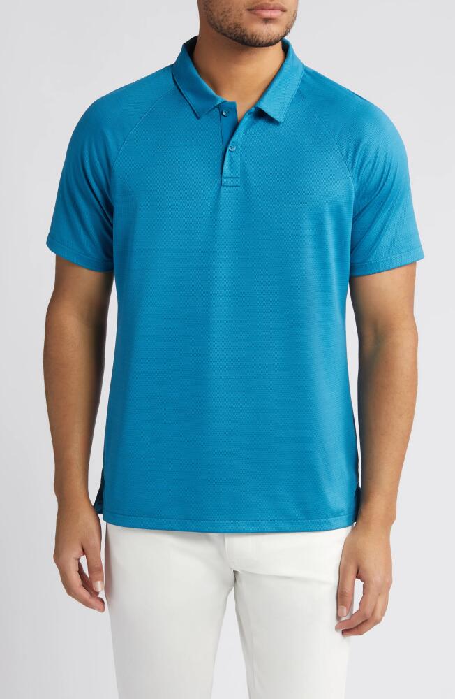 zella Chip Performance Golf Polo in Teal Seagate Cover