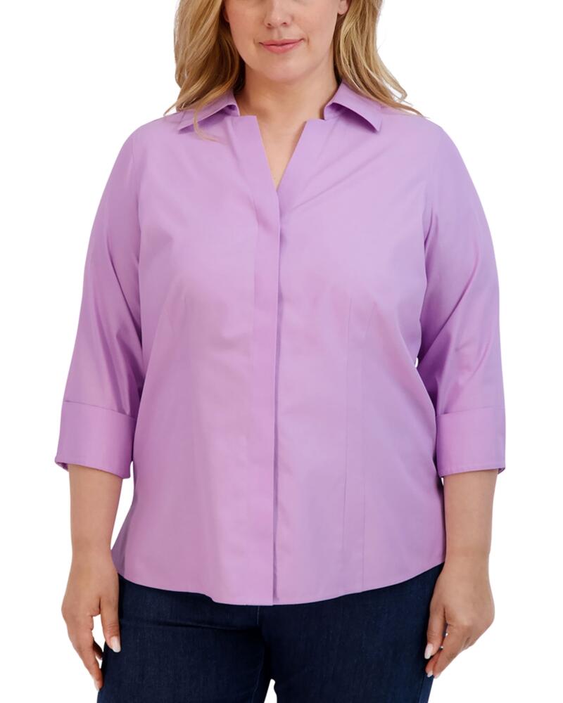 Foxcroft Plus Taylor Blouse Cover