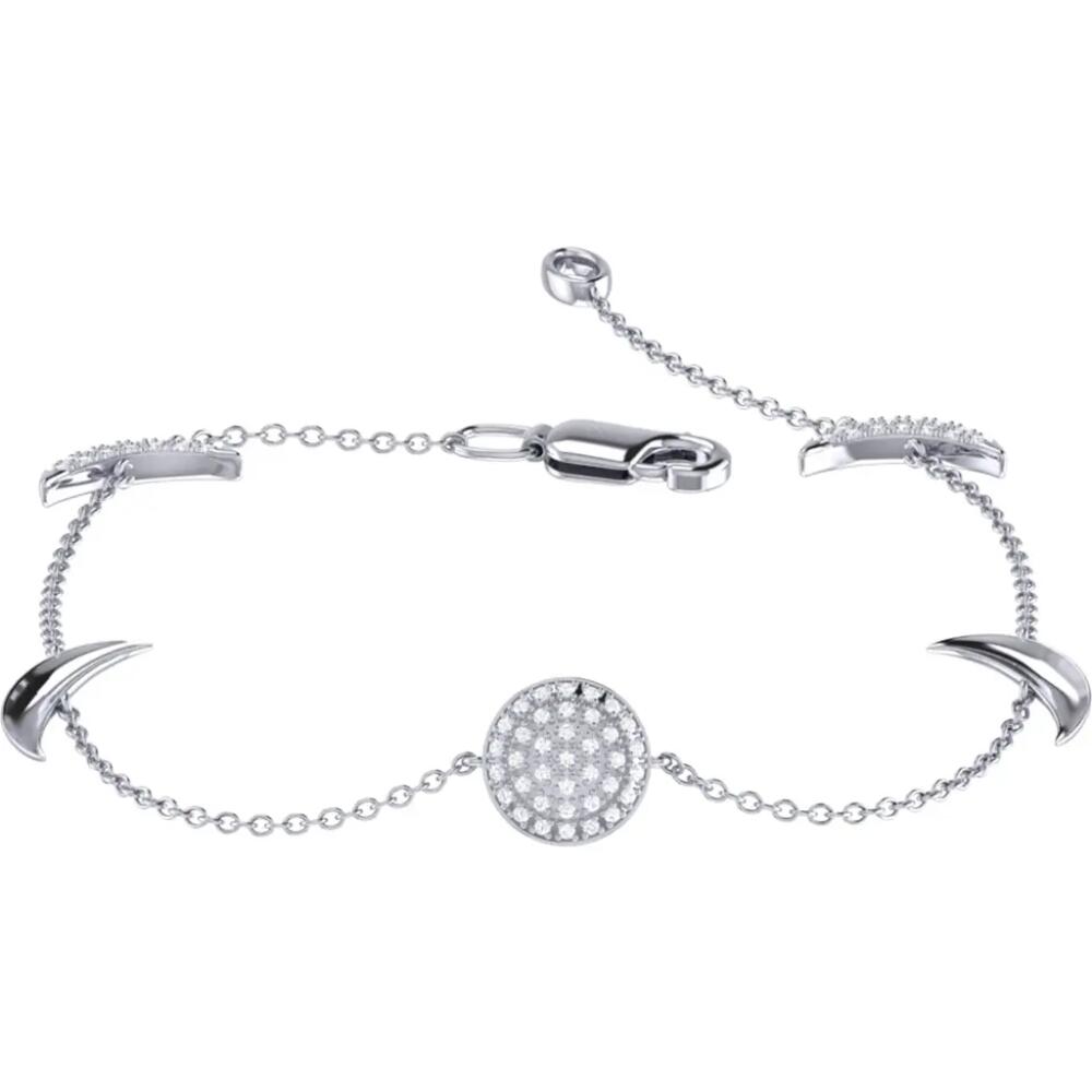 LuvMyJewelry Moonlit Sterling Silver Diamond Bracelet Cover