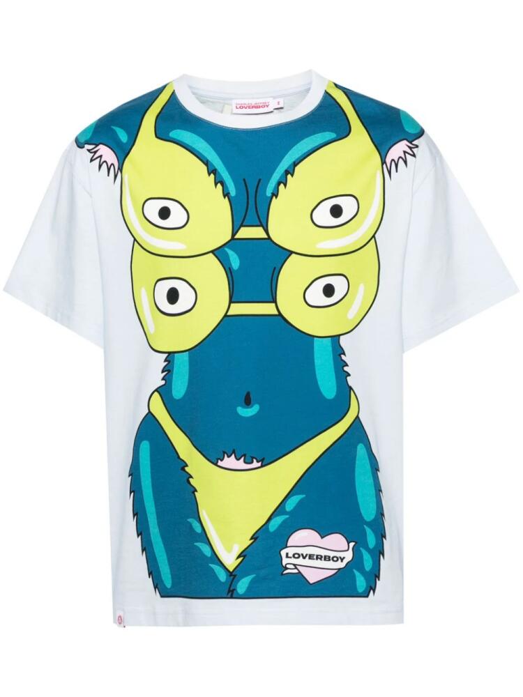 Charles Jeffrey Loverboy Sexy Beasts graphic-print T-shirt - Blue Cover