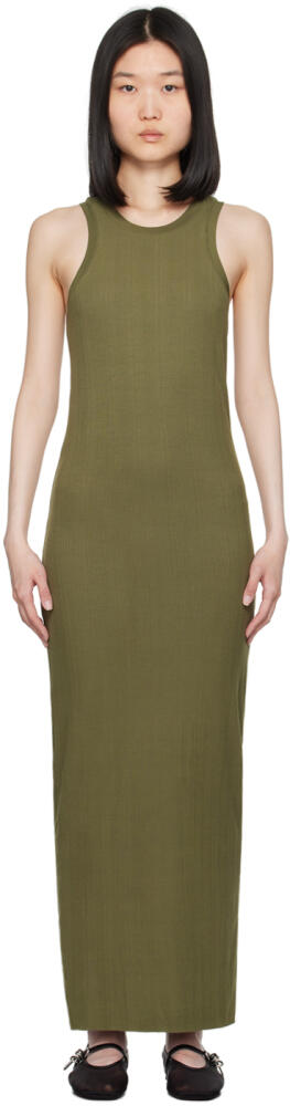 rag & bone Green Round Neck Maxi Dress Cover