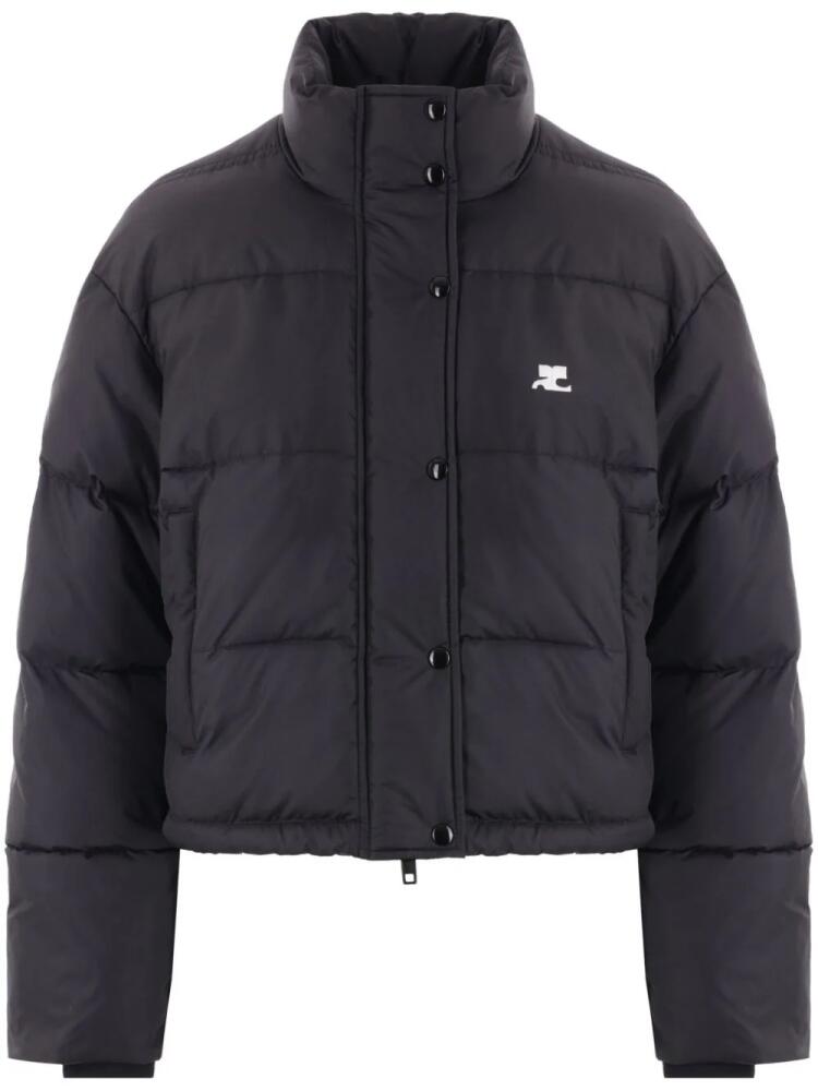 Courrèges cropped puffer jacket - Black Cover