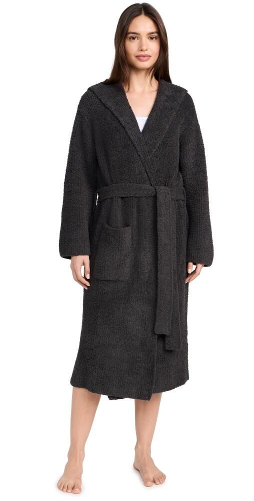 Barefoot Dreams CozyChic Ribbed Hooded Robe Carbon Cover