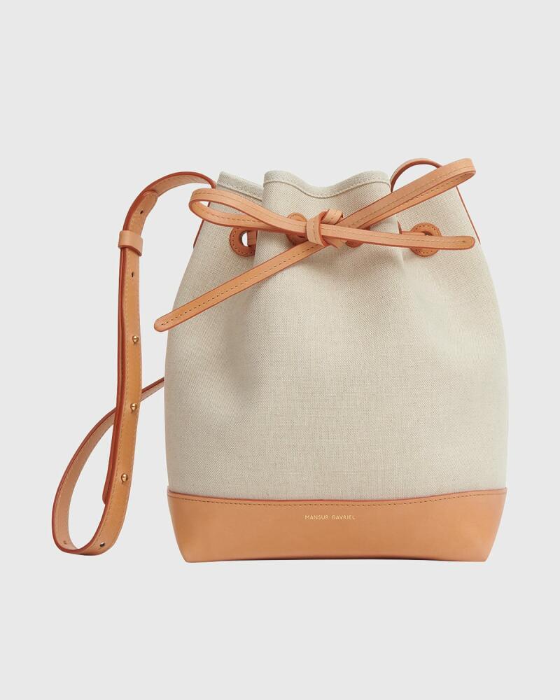 Mansur Gavriel Mini Drawstring Canvas Bucket Bag Cover