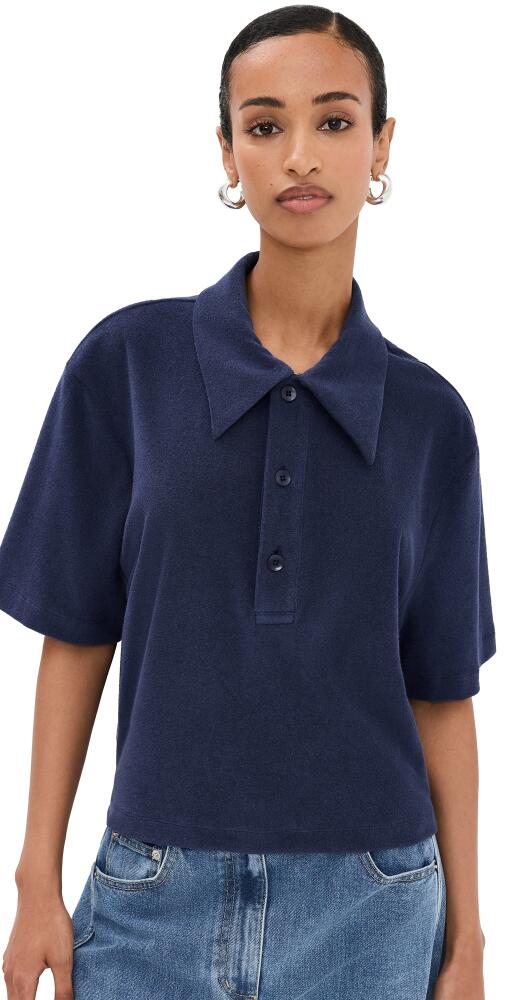 Tibi Terry Polo Navy Cover