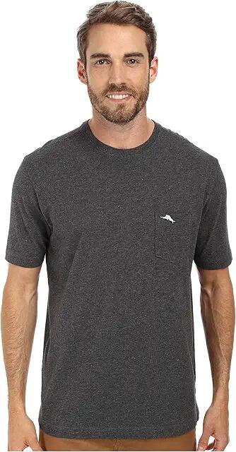 Tommy Bahama New Bali Skyline T-Shirt (Charcoal Heather) Men's Short Sleeve Pullover Cover