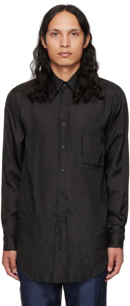 Edward Cuming SSENSE Exclusive Black Patched Shirt Cover