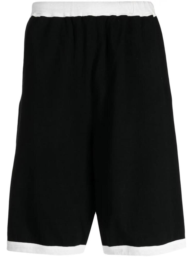 Undercover elasticated-waist cotton track shorts - Black Cover